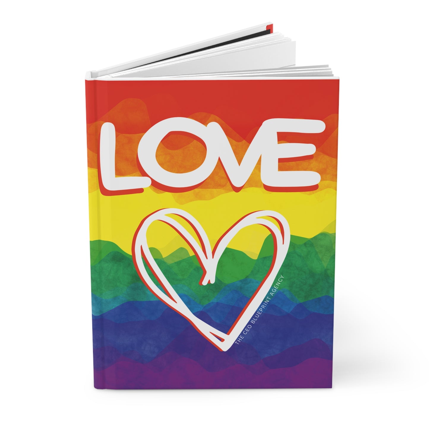 The CEO Blueprint Agency LOVE Matte Hardcover Journal (Ruled) - Rainbow